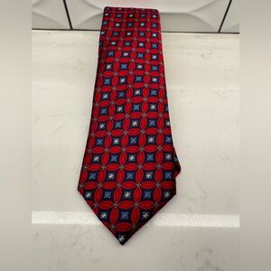 Nordstrom Red and Blue Circular Pattern Tie